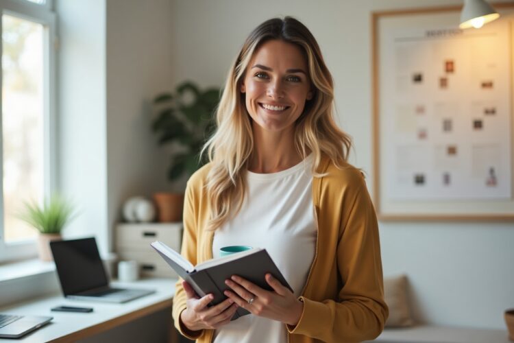 Flux Dev A confident modern woman in her 30s standing in a bri 0