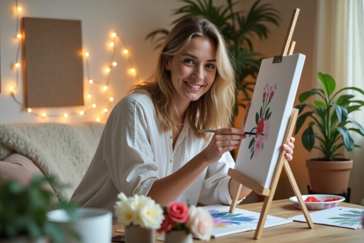 Flux Dev A cozy reallife indoor space featuring a young woman 1