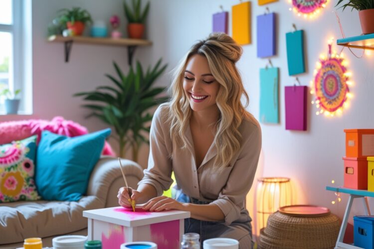 Leonardo Phoenix 10 A creative and stylish woman smiling as sh 3